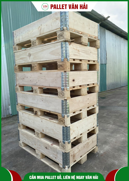 Khung pallet cổ áo sử dụng cho pallet euro 800*1200